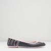 Flash Sale ⭐ BLOCHSTORE-US Ladies Lyra Ballet Flats Black Pink Leather ⭐