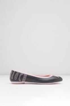 Flash Sale ⭐ BLOCHSTORE-US Ladies Lyra Ballet Flats Black Pink Leather ⭐
