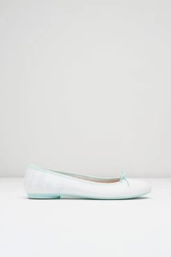 Wholesale 👍 BLOCHSTORE-US Ladies Lyra Ballet Flats White Mint Leather 🌟