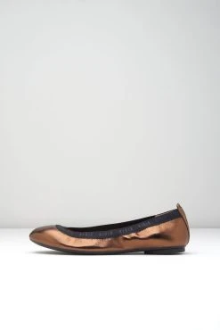 Outlet 🔔 BLOCHSTORE-US Ladies Carina Ballet Flats Light Bronze Leather ✨