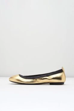 Budget 🤩 BLOCHSTORE-US Ladies Carina Ballet Flats Oro Leather ✨