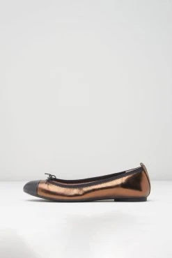 Flash Sale 🧨 BLOCHSTORE-US Ladies Chara Ballet Flats Light Bronze Leather 🌟