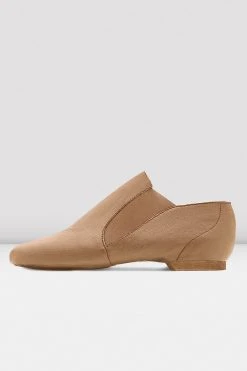 Budget ⭐ BLOCHSTORE-US Ladies Dance Now Split Sole Leather Jazz Booties Tan Leather 💯
