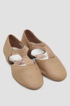 Coupon ❤️ BLOCHSTORE-US Ladies Elastosplit Grecian Teaching 🤩 Shoes Tan Leather 🌟 -adults dance shoes store ES0410L TAN 07