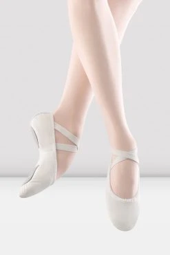 Cheap 👏 BLOCHSTORE-US Ladies Prolite 2 Leather Ballet Shoes White Leather 🧨