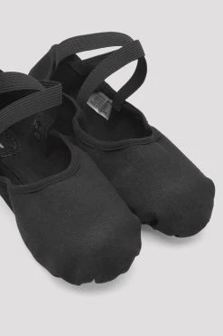 Best Pirce ⭐ BLOCHSTORE-US Ladies Infinity Stretch Canvas Ballet 🤩 Shoes Black Canvas 🛒 -adults dance shoes store S0220L BLK 08