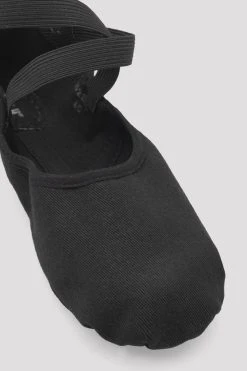 Best Pirce ⭐ BLOCHSTORE-US Ladies Infinity Stretch Canvas Ballet 🤩 Shoes Black Canvas 🛒 -adults dance shoes store S0220L BLK 10