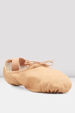 Coupon ⭐ BLOCHSTORE-US Ladies Pump Canvas Ballet ⭐ Shoes Light Sand Canvas 🧨 -adults dance shoes store S0277L FSH 03