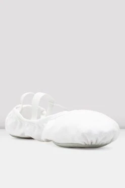 Budget 🛒 BLOCHSTORE-US Mens Performa Stretch Canvas Ballet 👍 Shoes White Canvas ⭐ -adults dance shoes store S0284M WHT 03