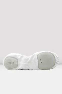 Budget 🛒 BLOCHSTORE-US Mens Performa Stretch Canvas Ballet 👍 Shoes White Canvas ⭐ -adults dance shoes store S0284M WHT 05