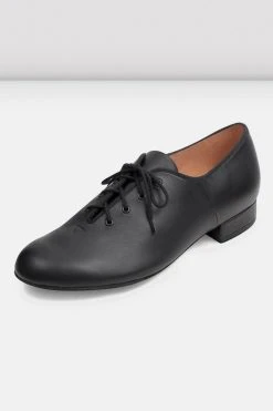 Outlet 🛒 BLOCHSTORE-US Mens Jazz Oxford Character 🌟 Shoes With Leather Sole Black Leather ✨