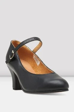 Brand new ❤️ BLOCHSTORE-US Ladies Cabaret Character Shoes Black Leather 🌟 -adults dance shoes store S0306L BLK 03