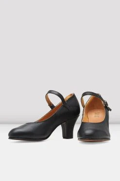 Brand new ❤️ BLOCHSTORE-US Ladies Cabaret Character Shoes Black Leather 🌟 -adults dance shoes store S0306L BLK 06