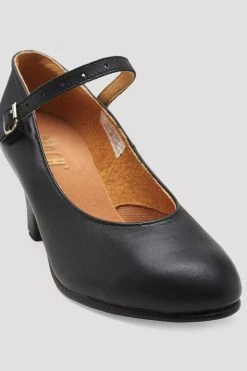 Brand new ❤️ BLOCHSTORE-US Ladies Cabaret Character Shoes Black Leather 🌟 -adults dance shoes store S0306L BLK 08