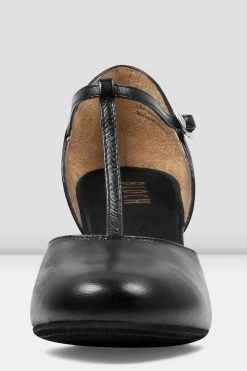 Best deal 👍 BLOCHSTORE-US Ladies Split Flex Leather Character Shoes Black Leather ⌛ -adults dance shoes store S0390L BLK FRONT