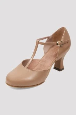 Best Sale ⭐ BLOCHSTORE-US Ladies Split Flex Leather Character 🎁 Shoes Tan Leather ⌛ -adults dance shoes store S0390L TAN 11