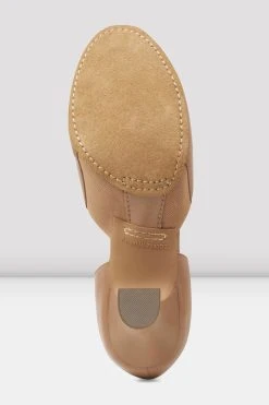 Best Sale ⭐ BLOCHSTORE-US Ladies Split Flex Leather Character 🎁 Shoes Tan Leather ⌛ -adults dance shoes store S0390L TAN BOTTOM