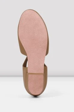 Wholesale 😀 BLOCHSTORE-US Ladies Grecian Sandal Teaching Shoes Tan Leather 🧨 -adults dance shoes store S0407L Bottom