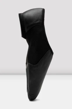 Outlet 😍 BLOCHSTORE-US Ladies Neo-Flex Slip On Leather Jazz Shoes Black Leather ⌛ -adults dance shoes store S0495L BLK 04