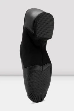 Outlet 😍 BLOCHSTORE-US Ladies Neo-Flex Slip On Leather Jazz Shoes Black Leather ⌛ -adults dance shoes store S0495L BLK 05