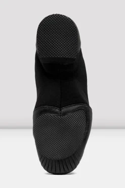 Outlet 😍 BLOCHSTORE-US Ladies Neo-Flex Slip On Leather Jazz Shoes Black Leather ⌛ -adults dance shoes store S0495L BLK 06