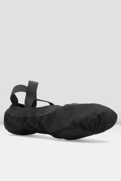 Promo 🔥 BLOCHSTORE-US Ladies Pro Elastic Canvas Ballet Shoes Black Canvas 🔥 -adults dance shoes store S0621L BLK 03