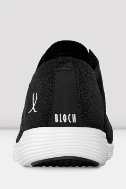 Coupon 🎁 BLOCHSTORE-US Adult Omnia Lightweight Knited Sneakers Black Mesh Knit ❤️ -adults dance shoes store S0926L BLK BACK