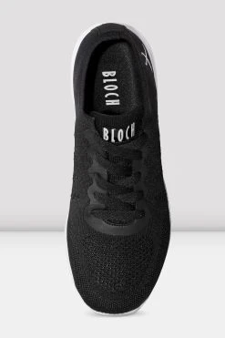 Coupon 🎁 BLOCHSTORE-US Adult Omnia Lightweight Knited Sneakers Black Mesh Knit ❤️ -adults dance shoes store S0926L BLK TOP