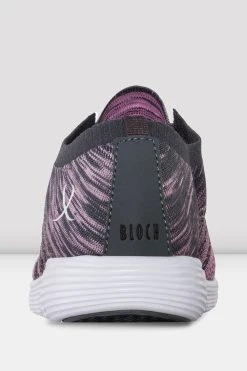 Cheap ⭐ BLOCHSTORE-US Adult Omnia Lightweight Knited 🔔 Sneakers Pink Grey Knit 🥰 -adults dance shoes store S0926L PGR BACK