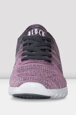 Cheap ⭐ BLOCHSTORE-US Adult Omnia Lightweight Knited 🔔 Sneakers Pink Grey Knit 🥰 -adults dance shoes store S0926L PGR FRONT