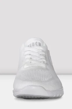Buy ⭐ BLOCHSTORE-US Adult Omnia Lightweight Knited 🧨 Sneakers White Knit 🔥 -adults dance shoes store S0926L WHT FRONT