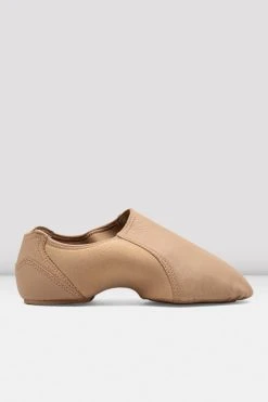 Buy ๐ BLOCHSTORE-US Ladies Spark Leather & Neoprene Jazz โจ Shoes Tan Leather โญ