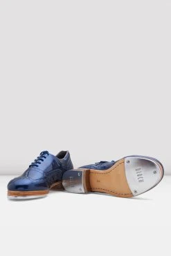 Budget 🛒 BLOCHSTORE-US Mens Jason Samuels Smith Patent Tap 🧨 Shoes Metallic Navy Patent ⌛ -adults dance shoes store s0313mp mnv 5321