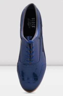 Budget 🛒 BLOCHSTORE-US Mens Jason Samuels Smith Patent Tap 🧨 Shoes Metallic Navy Patent ⌛ -adults dance shoes store s0313mp mnv 5326