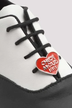 Outlet ⌛ BLOCHSTORE-US Ladies Chloe And Maud Tap Shoes Black White Leather 👍 -adults dance shoes store scYojytg